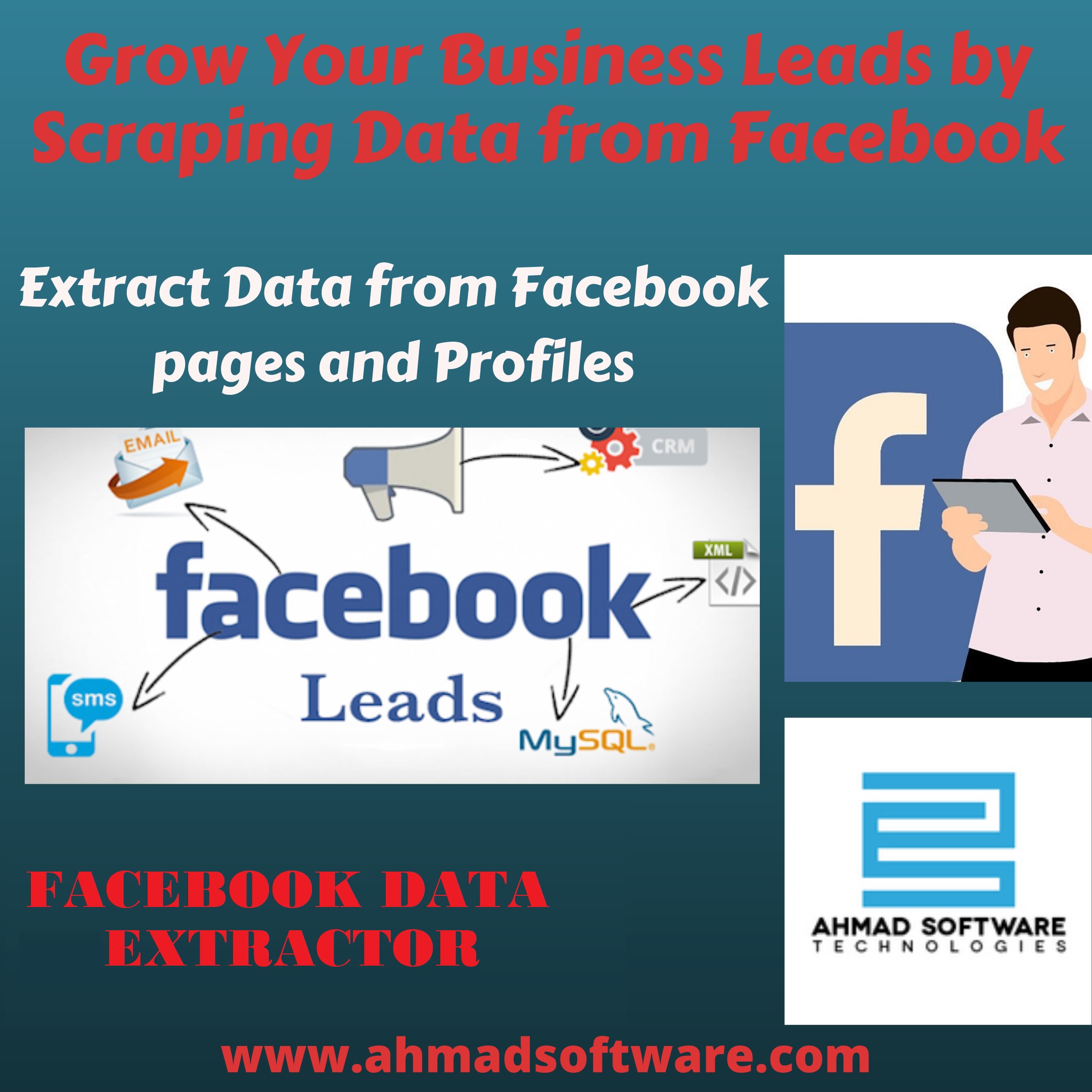 Facebook data scraper can scrape data from Facebook profiles and pages.