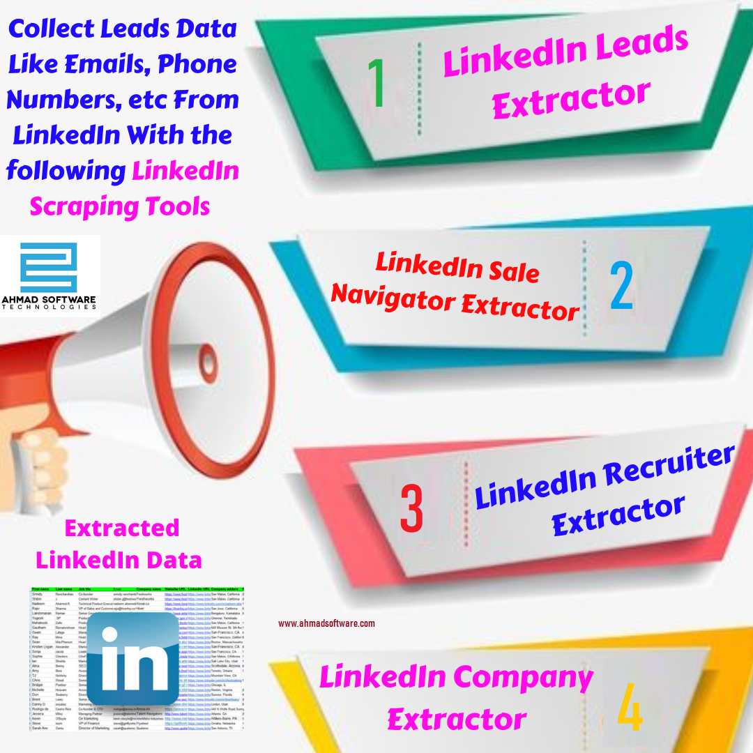 LinkedIn Scraping Tools can extract leads data from LinkedIn