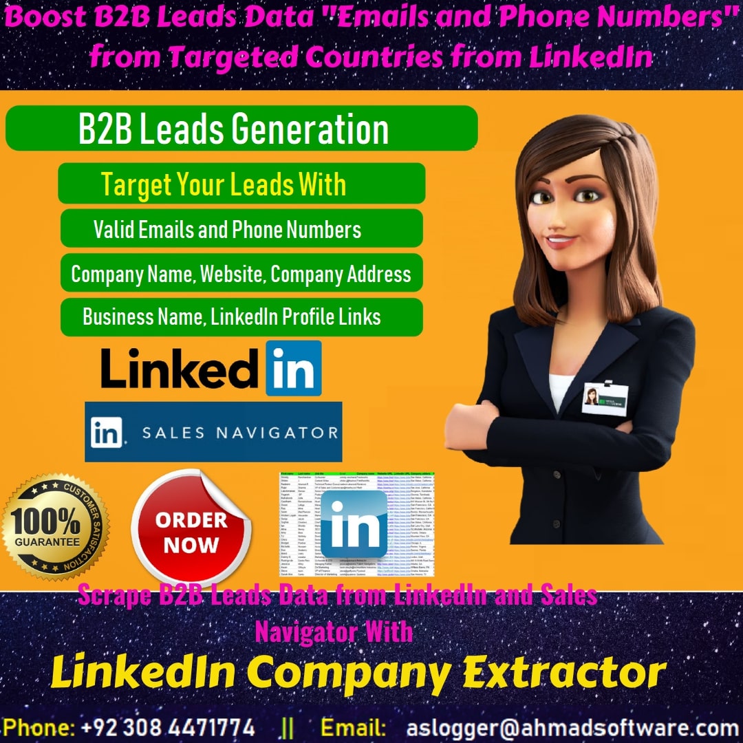 LinkedIn Data Scraper can scrape B2B leads data from LinkedIn