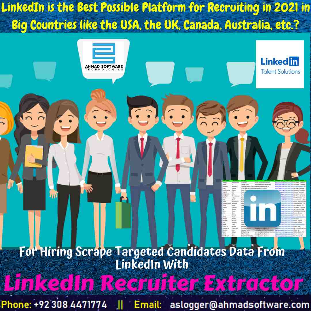 LinkedIn is best for recruiting in USA, UK with LinkedIn Scraper