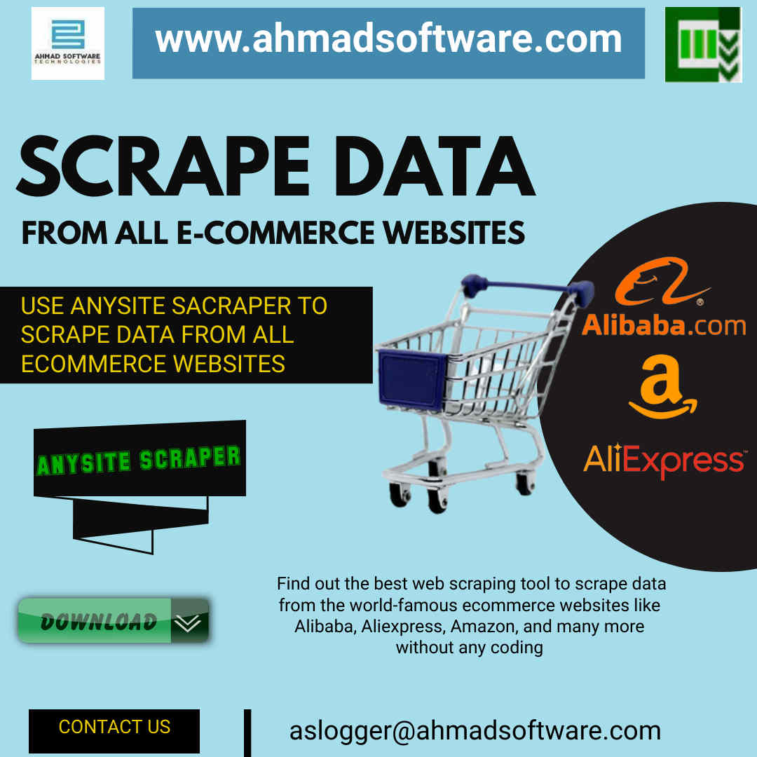 How to scrape ecommerce websites data Alibaba, Amazon, etc.?