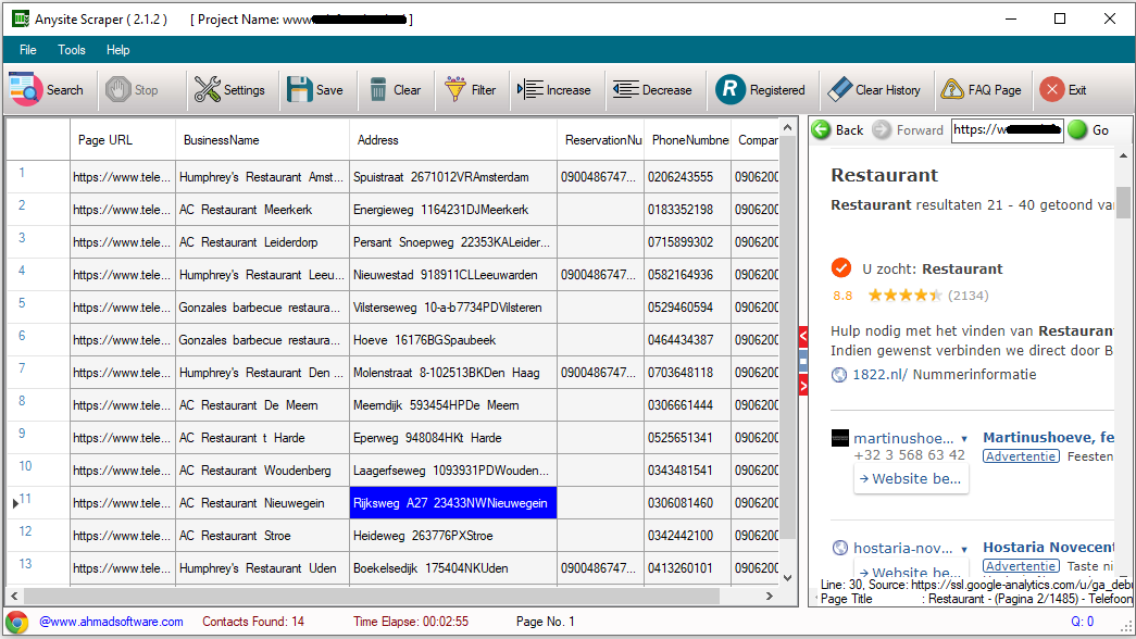 Business Information Finder Screenshot